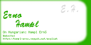 erno hampl business card