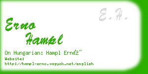 erno hampl business card